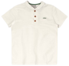 Polo Infantil Com Recortes Carinhoso - Off White