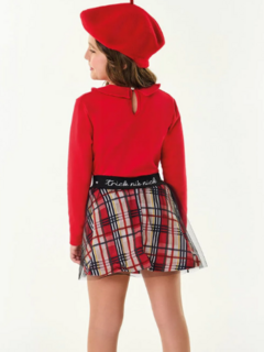 Conjunto Infantil Blusa Com Saia Trick Nick Vermelho na internet