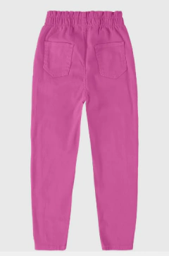 CALÇA INFANTIL MENINA SLOUCHY EM SARJA COM ELASTANO MALWEE KIDS ROXO - comprar online