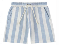 Bermuda Infantil Menino Listrado Bolso Embutido Com Botão Malwee Kids - comprar online