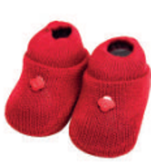Sapatinho em Tricot para Bebês - Vermelho - comprar online