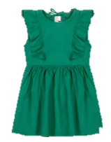 VESTIDO INFANTIL EVASÊ EM VISCOLINHO VERDE