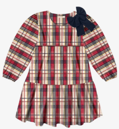 Vestido Infantil Manga Longa Trick Nick Vermelho