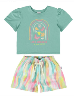 Conjunto Infantil Menina Let's Discover The World Together Malwee Kids - comprar online