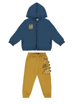 CONJUNTO INFANTIL MENINO COM APLIQUE EM MOLETOM FLANELADO MALWEE KIDS