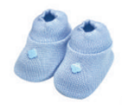 Sapatinho em Tricot para Bebês - Azul bebê - comprar online