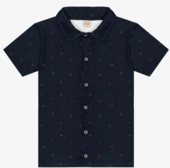 Camisa Infantil Masculina Em Viscose Trick Nick - Azul Marinho