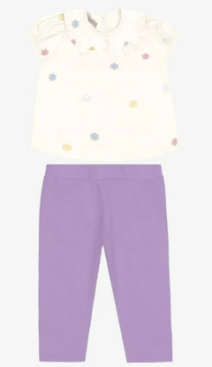 Conjunto Infantil Blusa Com Legging Trick Nick Off White