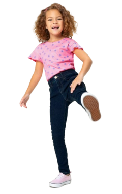 CALÇA INFANTIL MENINA SKINNY COMFORT 1 COPO D'ÁGUA MALWEE KIDS AZUL - comprar online