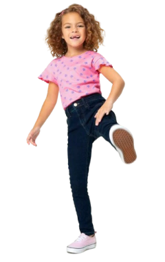 CALÇA INFANTIL MENINA SKINNY COMFORT 1 COPO D'ÁGUA MALWEE KIDS AZUL - comprar online