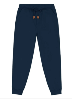 CALÇA MENINO JOGGER BOLSO FACA EM MOLETOM FLANELADO - CARINHOSO AZUL