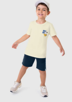 Conjunto Infantil Menino Estampa Frente E Costas Pato Donald Malwee Kids