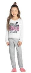 Pijama Infantil Feminino Panda Rovitex Kids Branco - comprar online