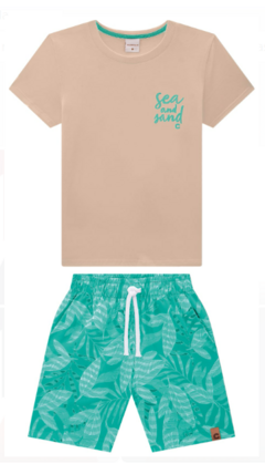 Conjunto Menino Camiseta Sea And Sand Em Algodão - Carinhoso - comprar online