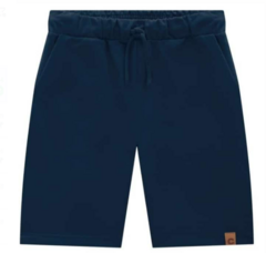 Bermuda Masculina Infantil Em Moletinho Carinhoso Azul Marinho - comprar online