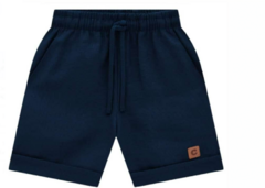 Bermuda Masculina Infantil Em Linho Carinhoso Azul Marinho - comprar online