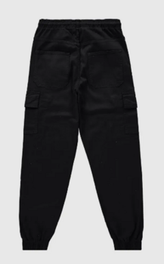 CALÇA JOGGER CARGO MENINO EM SARJA COM ELASTANO MALWEE KIDS PRETO na internet
