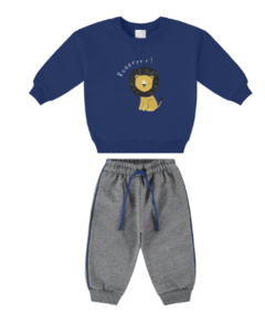 Conjunto Infantil Menino Em Moletom Flanelado Malwee Kids