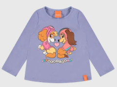 Blusa Infantil Menina Manga Longa Patrulha Canina Em Algodão Malwee Kids - comprar online