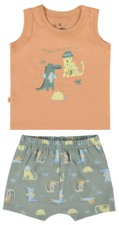 Conjunto Infantil Menino Amigos Da Piscina Em Algodão Malwee Kids - comprar online