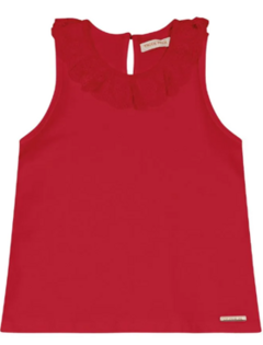 Regata Infantil Básica Com Gola Trick Nick Vermelho