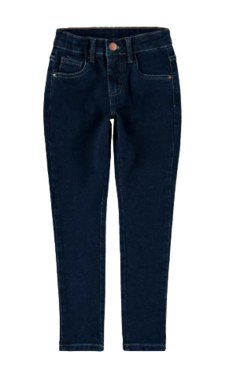 CALÇA INFANTIL MENINA SKINNY COMFORT 1 COPO D'ÁGUA MALWEE KIDS AZUL - Baby Fofs