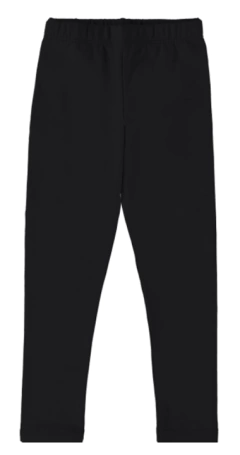 CALÇA LEGGING INFANTIL MOLETOM STRETCH FLANELADO MALWEE KIDS PRETO - comprar online