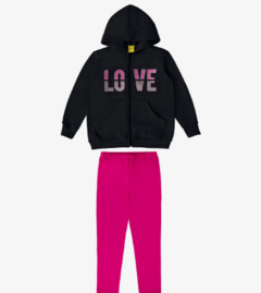 Conjunto Infantil Jaqueta Com Legging Rovi Kids Preto na internet