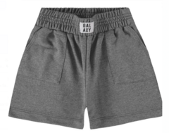 Shorts Menina Comfort Cós Elástico Em Moletinho Malwee Kids Cinza - comprar online