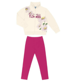 Conjunto Infantil Feminino Flowers Select Off White - comprar online