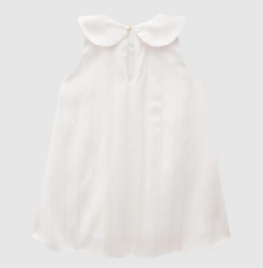 Vestido Menina Gola Diferenciada Em Viscose Lurex - Carinhoso Branco - comprar online