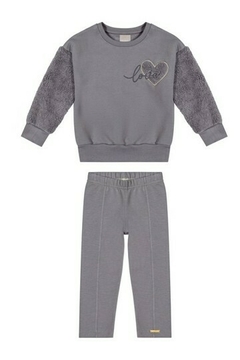 Conjunto Menina Colorittá Cinza - Baby Fofs