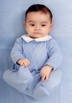 Saída de Maternidade Tricot - Azul Príncipe na internet
