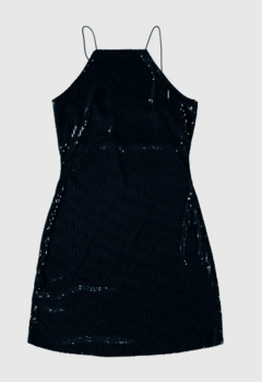 VESTIDO CURTO MENINA EM MALHA PAETÊ MALWEE KIDS PRETO - comprar online