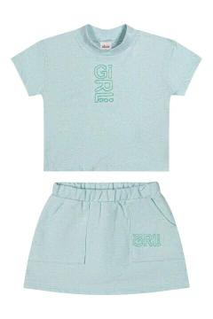 Conjunto Infantil Menina Monocromático Elian Verde - comprar online