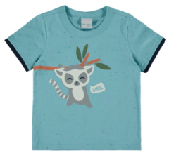 Camiseta Infantil Menino Guaxinim Em Meia Malha Botonê Malwee Kids Azul - comprar online