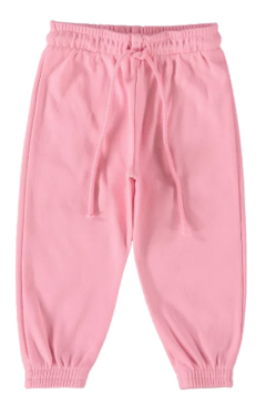 CALÇA INFANTIL UNISSEX EM SUEDINE DE ALGODÃO MALWEE KIDS ROSA