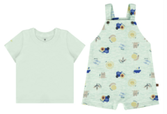 Conjunto Infantil Menino Macaquinho Estampado Em Moletinho Malwee Kids na internet
