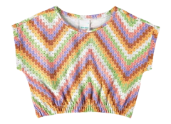 BLUSA INFANTIL MENINA ESTAMPADA BARRA ELÁSTICO EM ALGODÃO MALWEE KIDS OFF WHITE