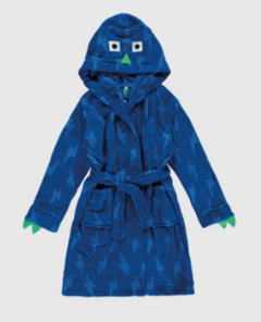 ROUPÃO INFANTIL UNISSEX COM APLIQUE EM FLEECE MALWEE KIDS AZUL - comprar online