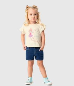 Blusa Infantil Menina La Baillarine Em Malha Botonê Malwee Kids Off White - comprar online