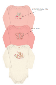 Kit Body Bebê Manga Longa - Kiko Baby - comprar online