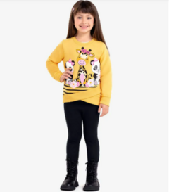 Conjunto Infantil Blusão Com Legging Rovi Kids Amarelo - comprar online
