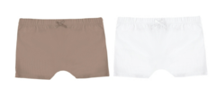KIT 2 CALCINHAS BOXER INFANTIS MENINA EM ALGODÃO MALWEE KIDS