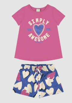 Conjunto Infantil Menina Simply Awesome Em Algodão Malwee Kids - comprar online