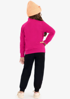 Conjunto Infantil Jaqueta Com Calça Rovi Kids Rosa - Baby Fofs