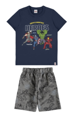CONJUNTO INFANTIL MENINO AVENGERS® EM MOLETINHO MALWEE KIDS