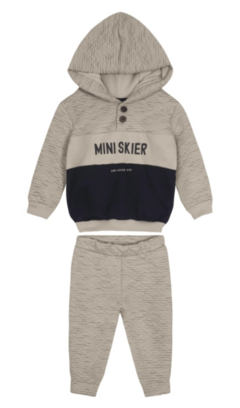 CONJUNTO MENINO MINI SKIER EM MALHA METALASSÊ - CARINHOSO CINZA - comprar online