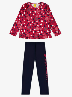 Conjunto Infantil Blusa Com Legging Rovi Kids Vermelho - Baby Fofs