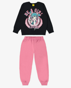 Conjunto Infantil Blusão Com Calça Rovi Kids Preto - comprar online